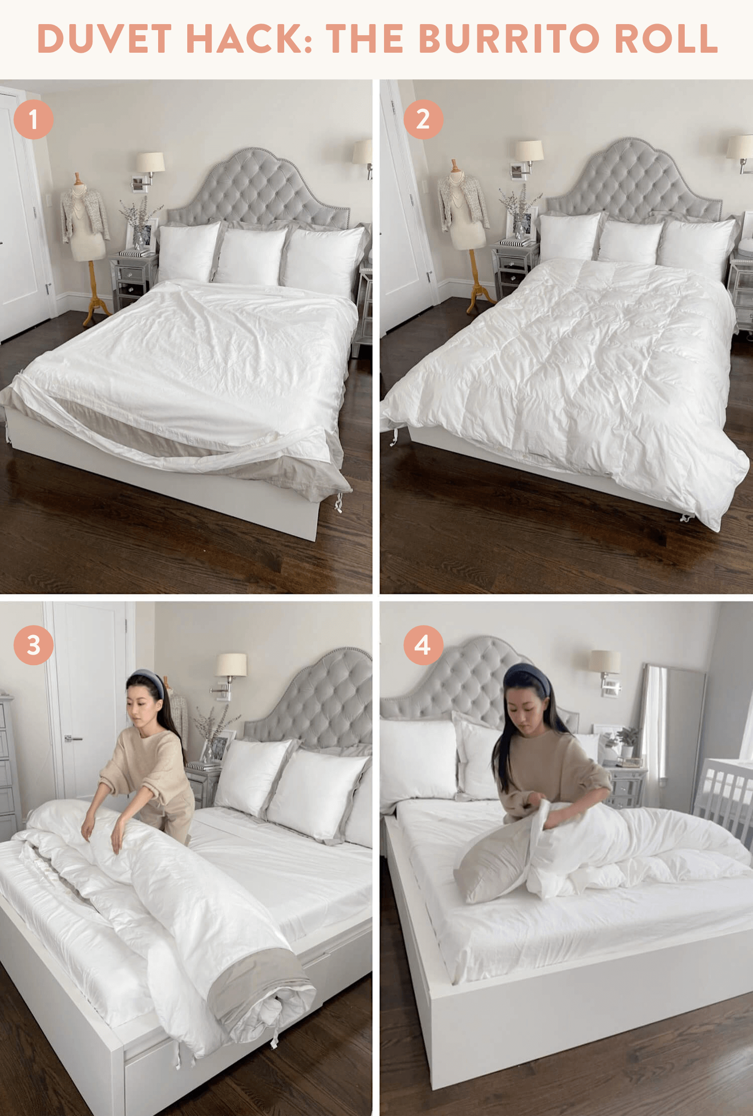 how to easily put on a duvet trick bedding style