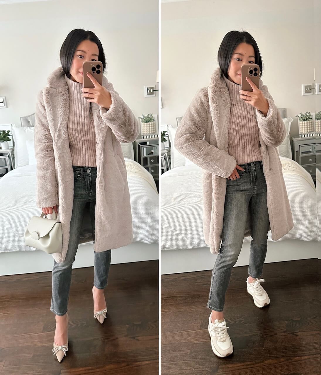 how to style a faux fur coat
